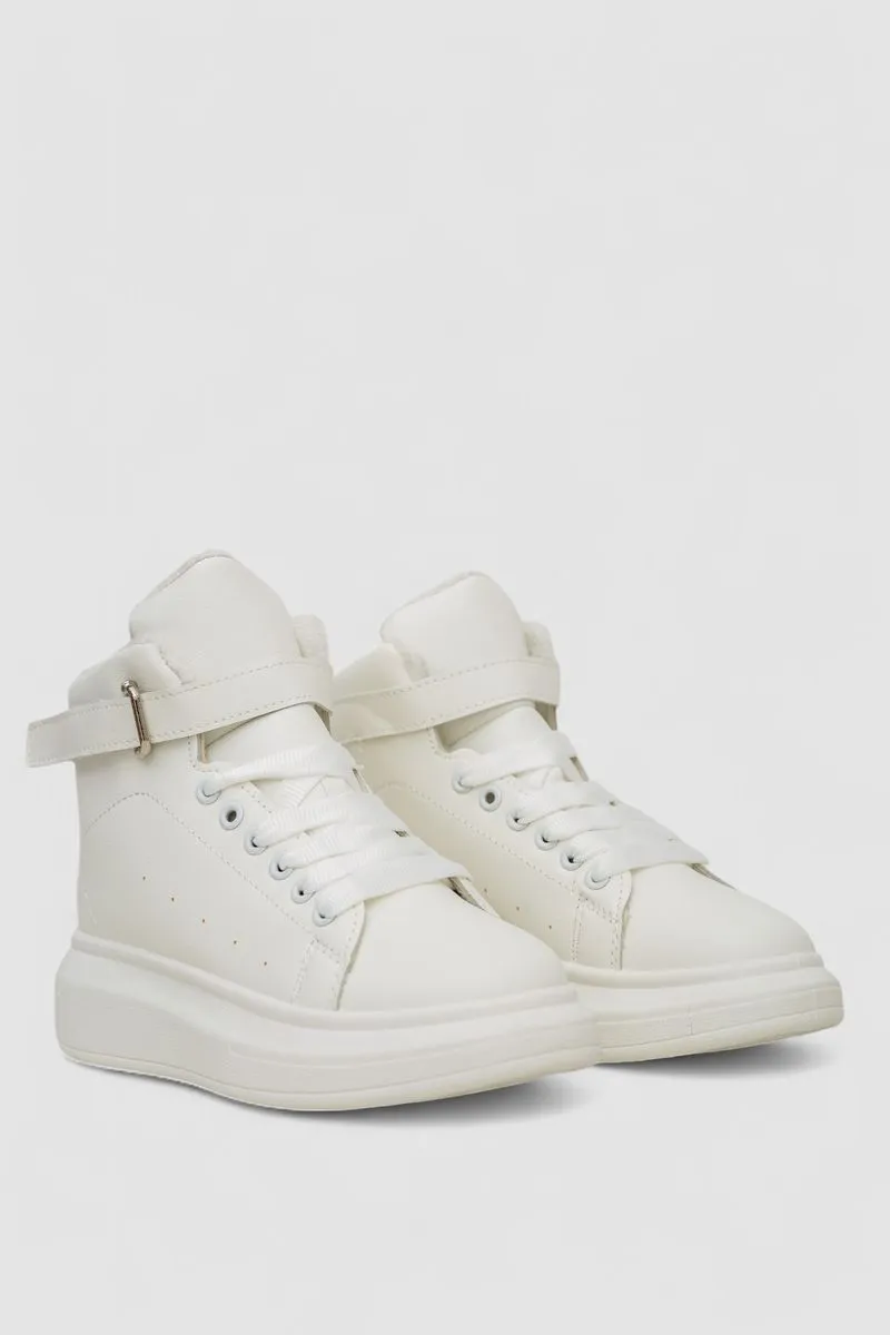 Черевики зимові жіночі на хутрі, колір білий, 248RA2251